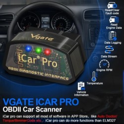 Vgate iCar Pro elm327 V2.3 OBD 2 OBD2 Instrumente de diagnosticare auto WIFI Bluetooth 4.0 pentru Android/IOS BT3.0 Pentru scane