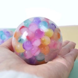 6cm copii exotice Pinch The Rainbow șirag de mărgele reducerea presiunii mingea de ventilație mingea de decompresie jucărie TPR 