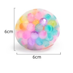 6cm copii exotice Pinch The Rainbow șirag de mărgele reducerea presiunii mingea de ventilație mingea de decompresie jucărie TPR 