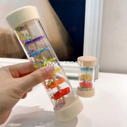 Bebeluși din lemn ploaie sunet țeavă simulare ploaie sunet jucărie din lemn cadou clepsidră muzică distractivă agitator educație