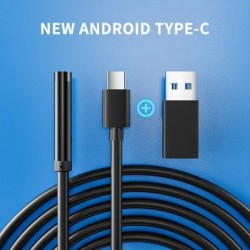 Cameră endoscopică 7.0MM TYPE-C, impermeabilă IP67, cu 6 LED-uri, reglabilă prin USB, Android, flexibilă, pentru inspecție boros