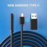 Cameră endoscopică 7.0MM TYPE-C, impermeabilă IP67, cu 6 LED-uri, reglabilă prin USB, Android, flexibilă, pentru inspecție boros