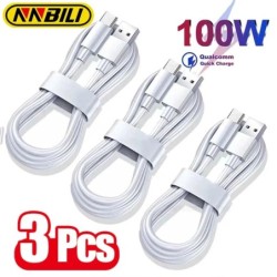 NNBILI 1-3 buc. 10A 100W tip C cablu de încărcare super rapidă cablu de date pentru cabluri USB C de încărcare rapidă Huawei OPP