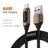 Cablu Toocki tip C la tip C 100W PD Încărcător rapid de încărcare Cablu de afișare USB C la USB C pentru Xiaomi POCO F3 Realme M