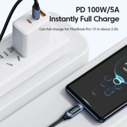 Cablu Toocki tip C la tip C 100W PD Încărcător rapid de încărcare Cablu de afișare USB C la USB C pentru Xiaomi POCO F3 Realme M