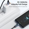 Cablu Toocki tip C la tip C 100W PD Încărcător rapid de încărcare Cablu de afișare USB C la USB C pentru Xiaomi POCO F3 Realme M