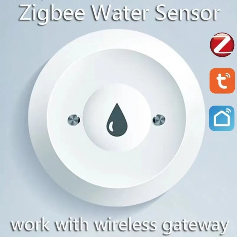 ONENUO Tuya ZigBee WiFi senzor inteligent de apă detector de scurgeri de apă inundații alarmă de scurgere Smart Life Control fun ONENUO Tuya ZigBee WiFi senzor inteligent de apă detector de scurgeri de apă inundații alarmă de scurgere Smart Life Control fun
