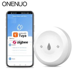 ONENUO Tuya ZigBee WiFi senzor inteligent de apă detector de scurgeri de apă inundații alarmă de scurgere Smart Life Control fun