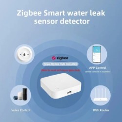 ONENUO Tuya ZigBee WiFi senzor inteligent de apă detector de scurgeri de apă inundații alarmă de scurgere Smart Life Control fun