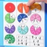 Puzzle-uri magnetice cu fracții pentru stăpânirea matematicii, iluminare Montessori, cu distracție, ajutor didactic aritmetic, j