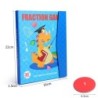 Puzzle-uri magnetice cu fracții pentru stăpânirea matematicii, iluminare Montessori, cu distracție, ajutor didactic aritmetic, j