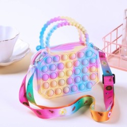 Pop Purse Silicon Senzorială Push Pop Bubble Bag Crossbody Bag Jucării Antistres Reliver Autism Geantă de mână Monedă Husă pentr