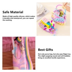 Pop Purse Silicon Senzorială Push Pop Bubble Bag Crossbody Bag Jucării Antistres Reliver Autism Geantă de mână Monedă Husă pentr