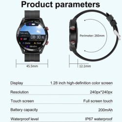 Ceas inteligent ECG+PPG Bluetooth Call Bărbați Laser Sănătate Tensiune arterială Ceasuri sportive Fitness Ceasuri sport pentru b