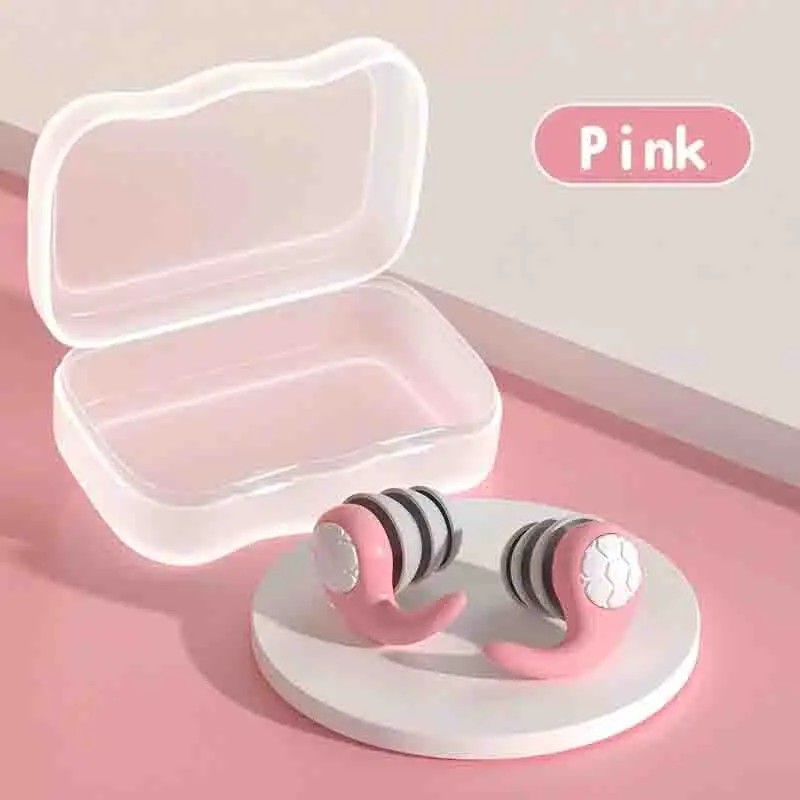 1 pereche de dopuri de urechi din silicon moale cu anulare a zgomotului, impermeabile, confortabile de purtat, potrivite pentru 1 pereche de dopuri de urechi din silicon moale cu anulare a zgomotului, impermeabile, confortabile de purtat, potrivite pentru