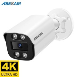 Cameră IP nouă 4K 8MP cu audio pentru exterior, POE H.265 Onvif, cameră de supraveghere cu viziune nocturnă color pentru acasă