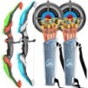 Set arc și săgeată pentru copii, set de jucării de tir cu arc cu lumină LED pentru copii cu vârste cuprinse între 4-8 și 8-12 an