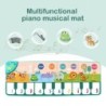 Coolplay Covoraș muzical pentru pian pentru copii mici, covoraș de dans cu claviatură de podea cu 8 sunete de animale, jucării e