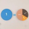 51Pcs fracții matematică predare instrument EVA formă rotundă instrument copii Montessori educaționale timpurii matematică dezvo