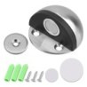 Opritor magnetic de ușă din cauciuc din oțel inoxidabil, autocolant anti-perforare, suporturi ascunse pentru uși, montat pe pode