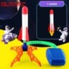 Lansator de rachete pentru copii, pompă pas cu pas, cu aer presat, Stomp, jocuri de familie în aer liber, Skyrocket, cadouri de 