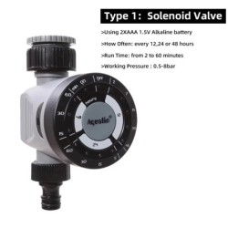 Temporizator de udare pentru grădină, supapă cu bilă/valvă solenoidală, controler de irigații, casă, grădină, supapă electronică