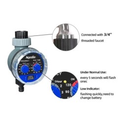 Temporizator de udare pentru grădină, supapă cu bilă/valvă solenoidală, controler de irigații, casă, grădină, supapă electronică