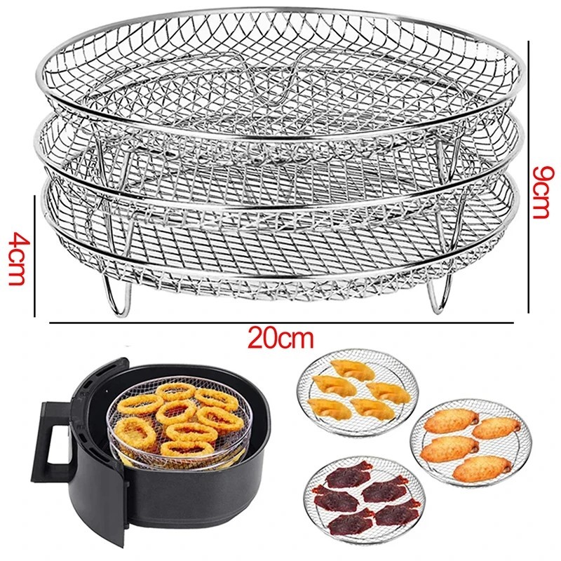 Suport metalic pătrat/rotund/dreptunghiular pentru friteuză cu aer, accesorii pentru friteuză cu aer, Cosori, Instant Vortex, Go