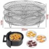 Suport metalic pătrat/rotund/dreptunghiular pentru friteuză cu aer, accesorii pentru friteuză cu aer, Cosori, Instant Vortex, Go