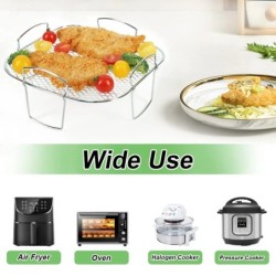 Suport metalic pătrat/rotund/dreptunghiular pentru friteuză cu aer, accesorii pentru friteuză cu aer, Cosori, Instant Vortex, Go