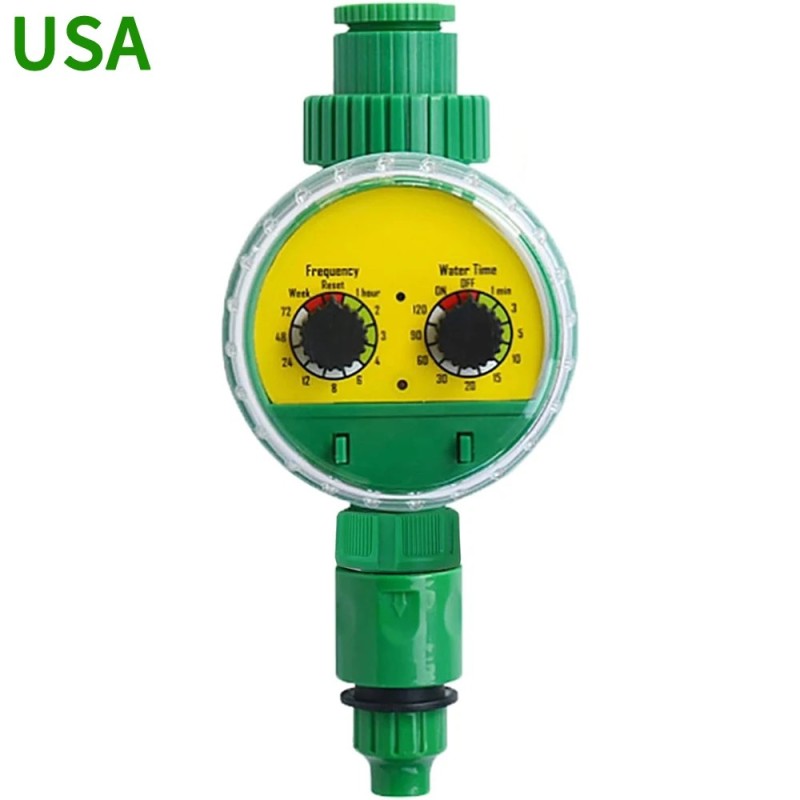 Furtun de udare automat electronic pentru grădină, verde, din plastic, în aer liber, cu temporizator de irigații, robinet, furtu