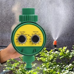 Furtun de udare automat electronic pentru grădină, verde, din plastic, în aer liber, cu temporizator de irigații, robinet, furtu