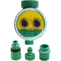Furtun de udare automat electronic pentru grădină, verde, din plastic, în aer liber, cu temporizator de irigații, robinet, furtu