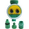 Furtun de udare automat electronic pentru grădină, verde, din plastic, în aer liber, cu temporizator de irigații, robinet, furtu