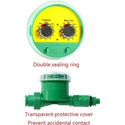 Furtun de udare automat electronic pentru grădină, verde, din plastic, în aer liber, cu temporizator de irigații, robinet, furtu