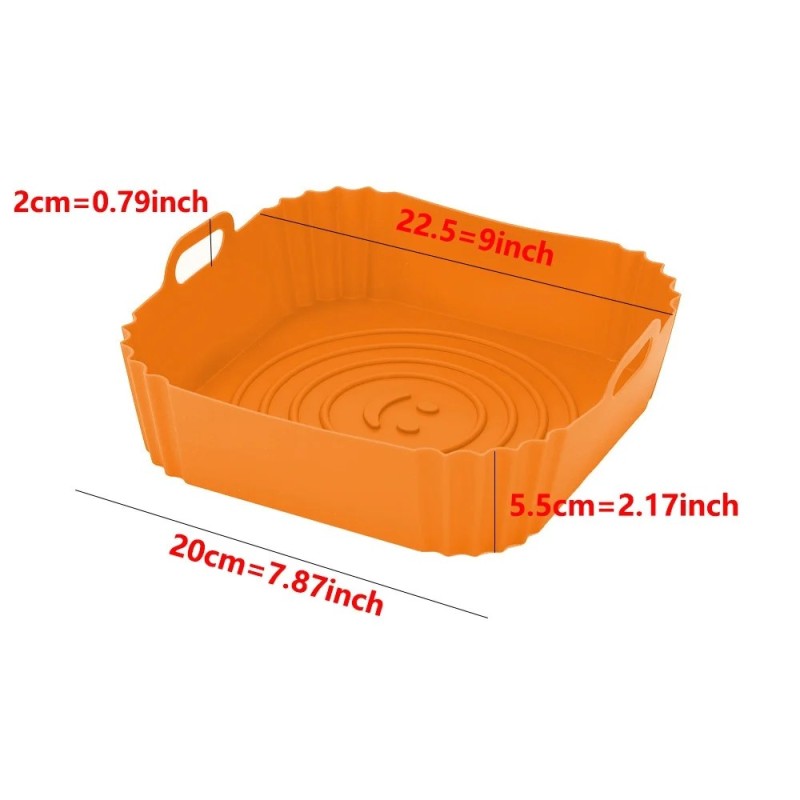Accesorii pentru căptușeală de tigaie reutilizabilă pentru friteură cu aer Friteuză cu aer din silicon.