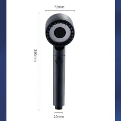 Cap de duș cu filtru de înaltă presiune, pulverizare reglabilă în 3 moduri, cu perie de masaj, robinet de ploaie, accesorii pent
