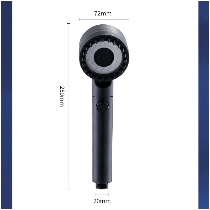Cap de duș cu filtru de înaltă presiune, pulverizare reglabilă în 3 moduri, cu perie de masaj, robinet de ploaie, accesorii pent Cap de duș cu filtru de înaltă presiune, pulverizare reglabilă în 3 moduri, cu perie de masaj, robinet de ploaie, accesorii pent