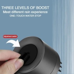 Cap de duș cu filtru de înaltă presiune, pulverizare reglabilă în 3 moduri, cu perie de masaj, robinet de ploaie, accesorii pent