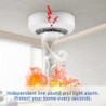 Detector de fum Gautone, sistem de securitate pentru casă, alarmă de fum independentă, protecție împotriva incendiilor, afumătoa