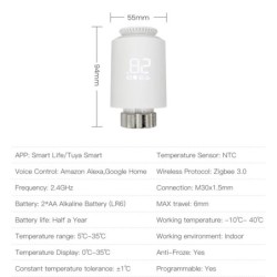 AVATTO Tuya ZigBee3.0 termostat radiator actuator Smart TRV controler termostatic valvă funcționează cu Alexa Google Home Alice