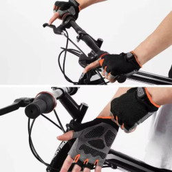 Mănuși de ciclism anti-alunecare șoc respirabil jumătate fără degete mănuși de biciclete mănuși sport mănuși de ciclism mănuși d