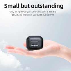 Căști wireless Lenovo LP40 Bluetooth, TWS, control tactil, căști pentru jocuri, apeluri HD cu microfon, alegere nouă 2025