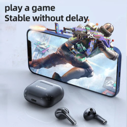 Căști wireless Lenovo LP40 Bluetooth, TWS, control tactil, căști pentru jocuri, apeluri HD cu microfon, alegere nouă 2025