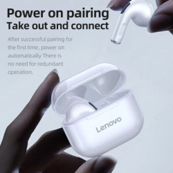 Căști wireless Lenovo LP40 Bluetooth, TWS, control tactil, căști pentru jocuri, apeluri HD cu microfon, alegere nouă 2025