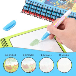 Cărți de colorat pentru copii, carte magică cu apă cu stilou, 2-4 ani, copii, jucării educative de învățare, jucării Montessori 