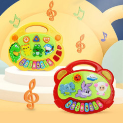 Copii desene animate pian tastatură joc cu sunete de animale intermitente lumină muzică instrument muzical pentru copii jucării 