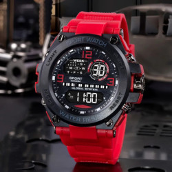 Ceas electronic de lux de top pentru bărbat, sport în aer liber, cronometru, calendar impermeabil, ceas digital 24355