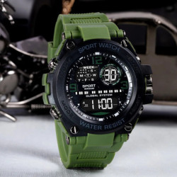 Ceas electronic de lux de top pentru bărbat, sport în aer liber, cronometru, calendar impermeabil, ceas digital 24355