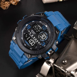 Ceas electronic de lux de top pentru bărbat, sport în aer liber, cronometru, calendar impermeabil, ceas digital 24355
